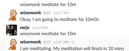 Asking wisemonk to meditate